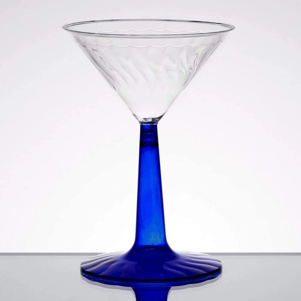 2-Piece 6-Ounce Blue Martini Glass I987