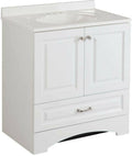 White Bath Vanity with Cultured Marble Vanity Top O325