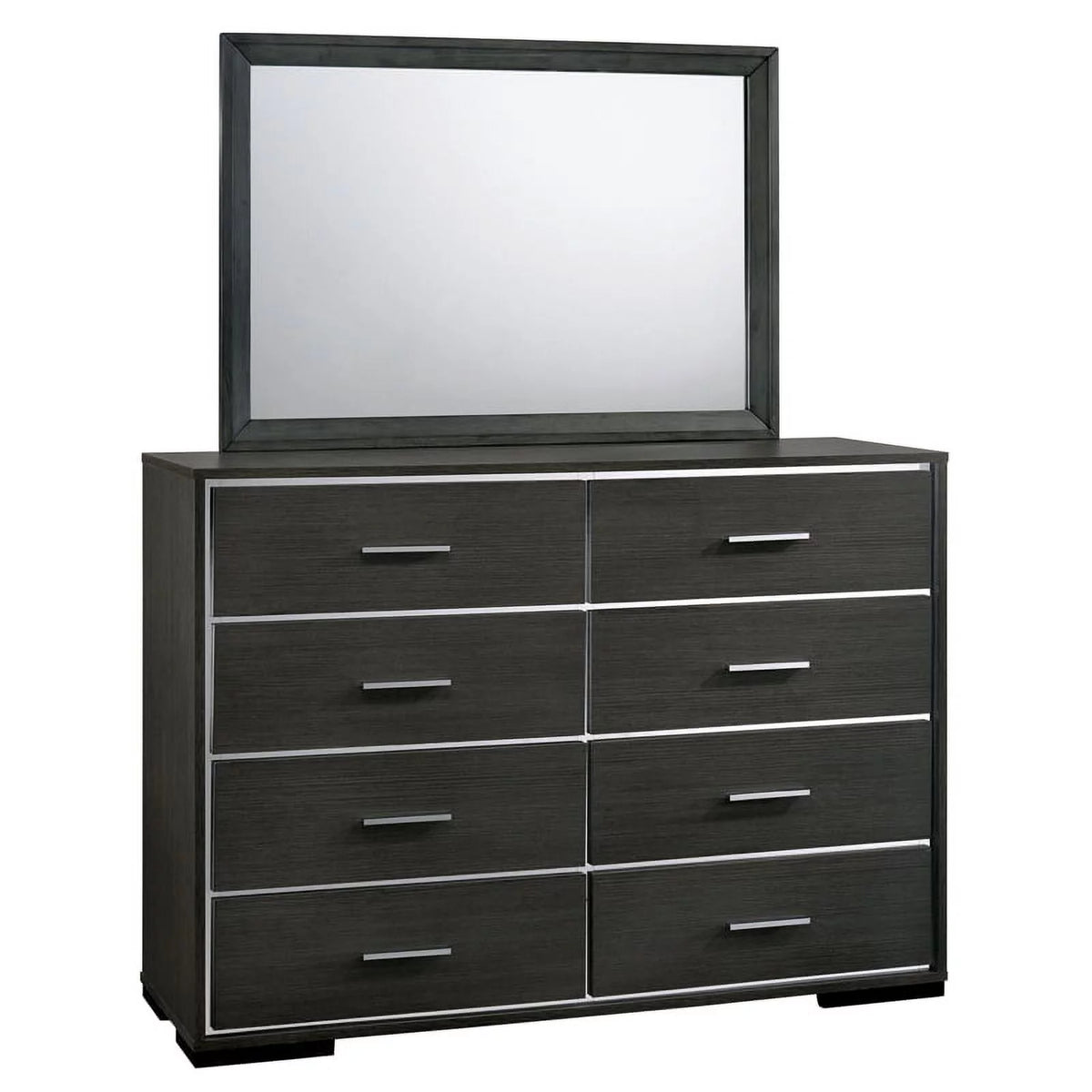 2-Piece Wood Dresser and Mirror N902