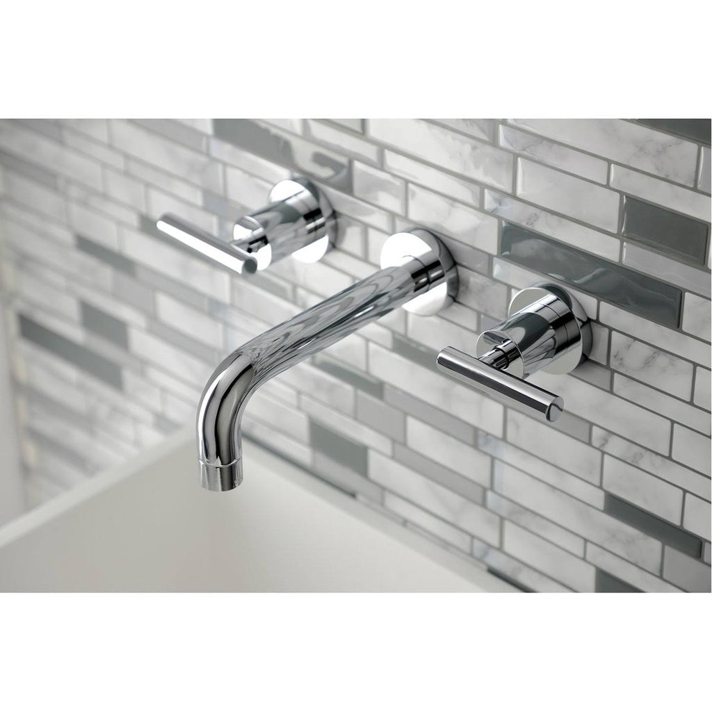 2-Handle Wall Mount Bathroom Faucet, Antique Brass C164657