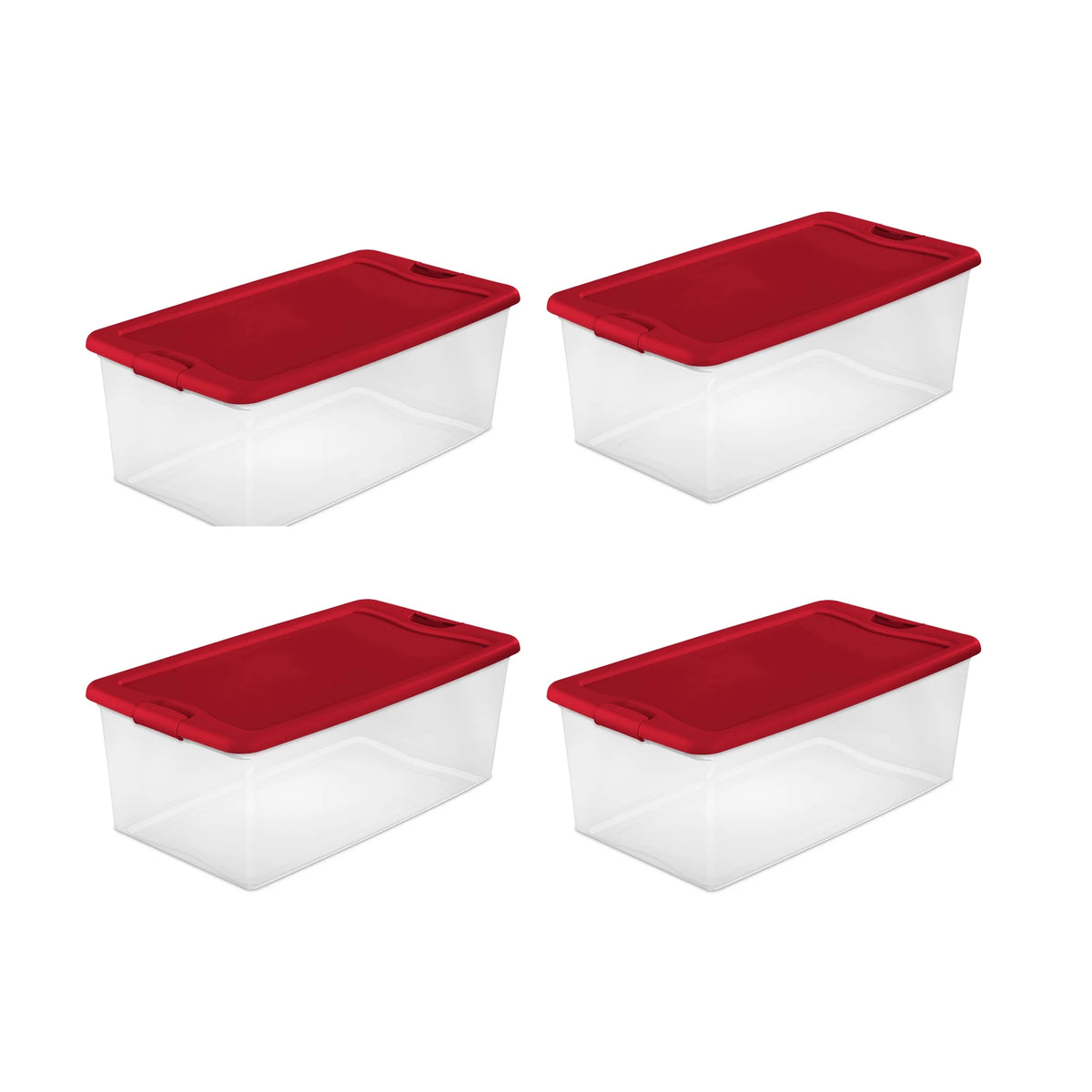 106-Quart Plastic Stackable Storage Bin (4 Pack) M609