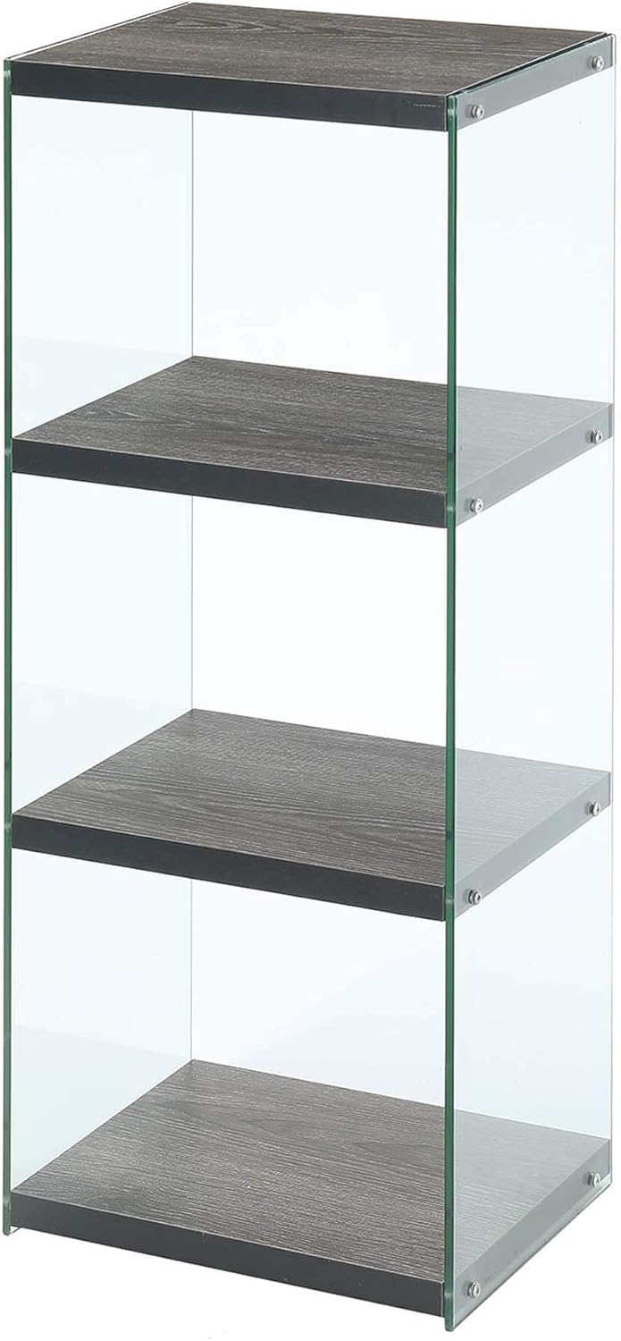 4 Tier Weathered Gray Bookcase V1230