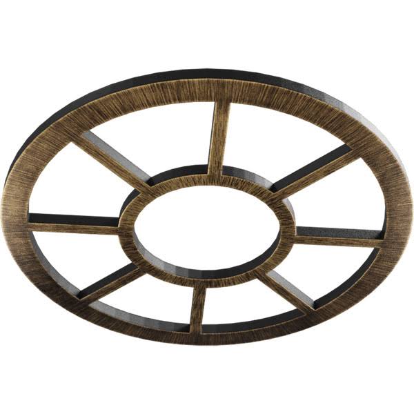 Antiqued Brass PVC Ceiling Medallion E481258