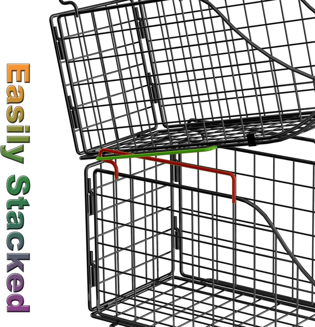 Black 6 pack Stackable Can Storage Organizer X897