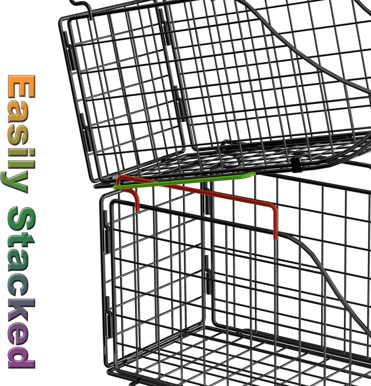 Black 6 pack Stackable Can Storage Organizer X897