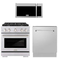 30 in. Stainless Steel Gas Range Microwave and Dishwasher Package F384014