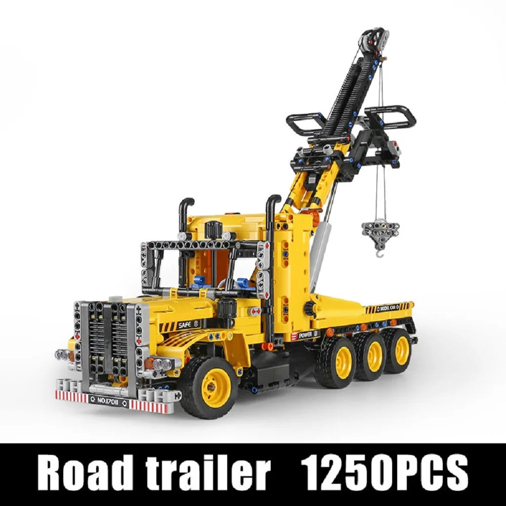 Road Trailer Tow Truck Building Blocks Kit F743736