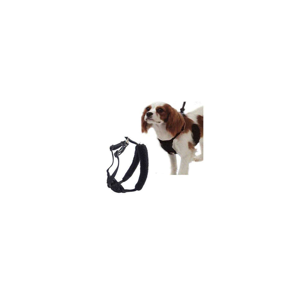 Medium Black Anti Pull Mesh Dog Harness K328423