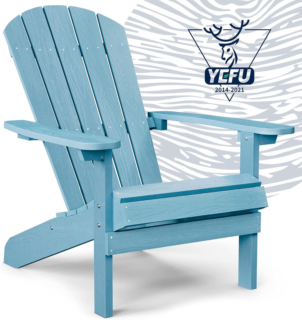 Blue Plastic Adirondack Chair O466