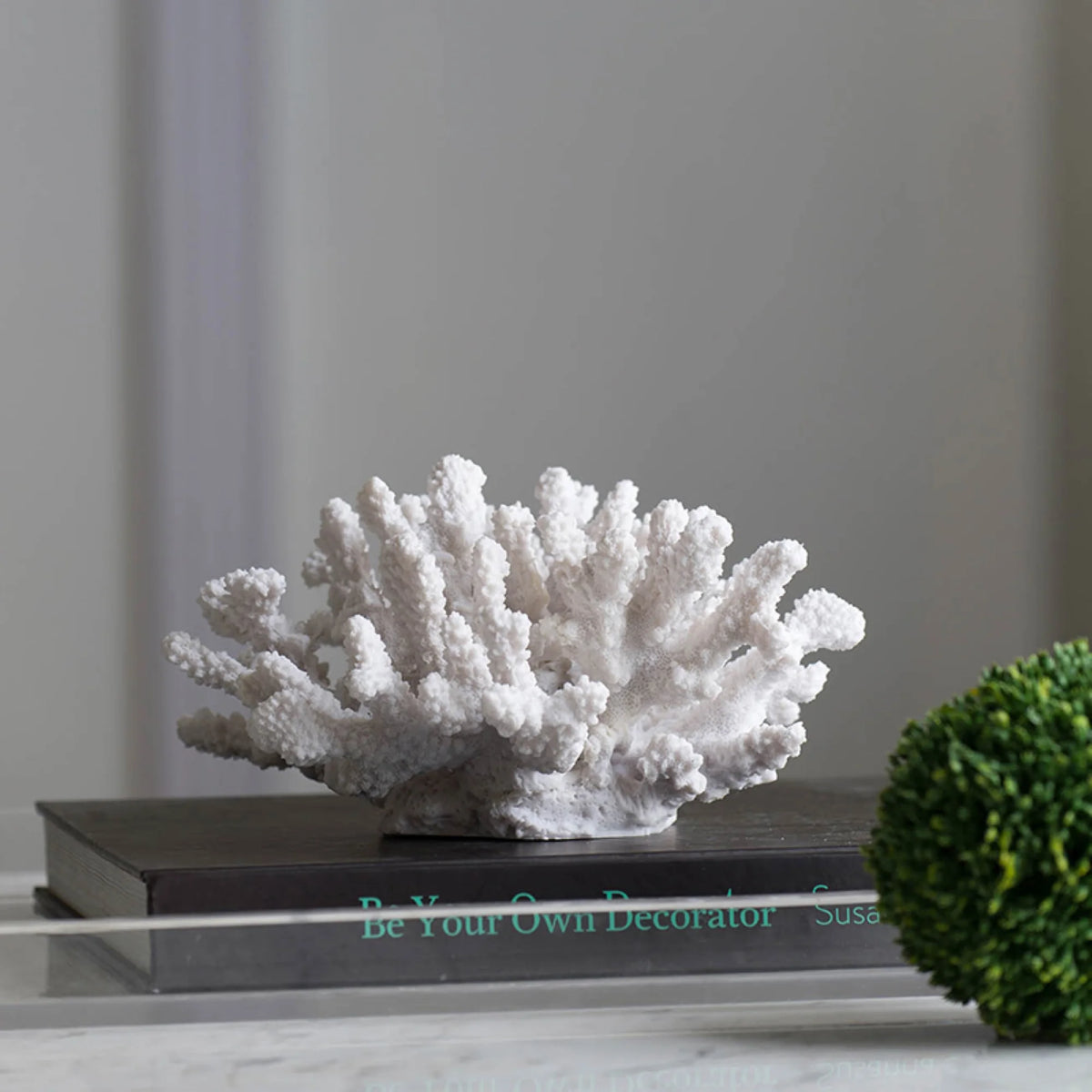 White Faux Coral Sculpture D433