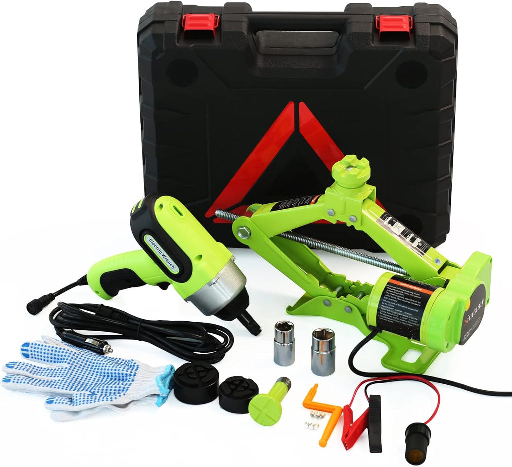 Electric Car Jack 3 Ton 12V Scissor Jack Portable Car Lift Tire Change Kit Q61110