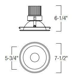 6 inch 10.6W Comfort Dim 850 Lumens Recessed LED Reflector with Trim Bronze P460
