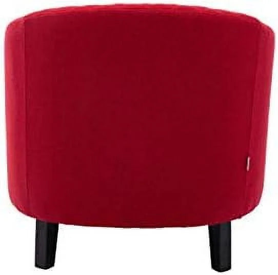 White Leather Upholstered Accent Arm Chair with Solid Wood Legs U1248