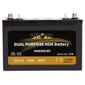 12V 105AH Dual Purpose AGM Battery, 825CCA Group 31M N321257