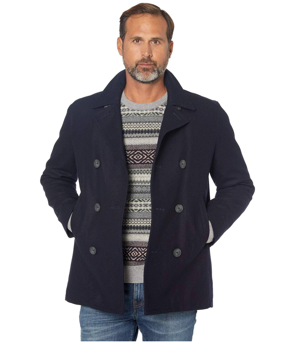 Men's Classic Double Breasted Peacoat Y236045