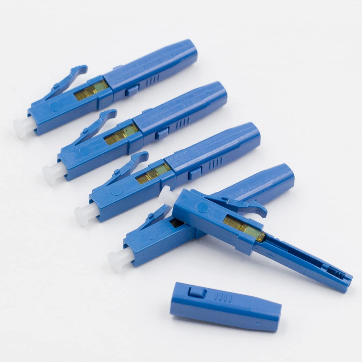 10pcs LC UPC Fiber Optic Quick Connector with Matched Tools, Single Mode 9/125 for 900um Cable M474831