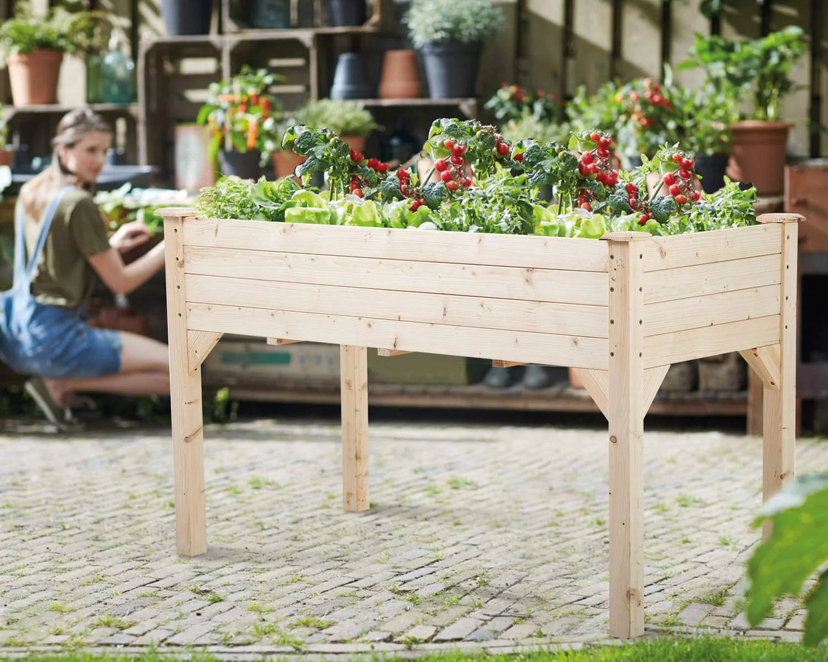 48x24x30in Elevated Wood Planter Garden Bed Z656