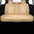 Leather Faux Leather Car Seat Covers, 2 PCS Front Seat, Ice Beige P235378