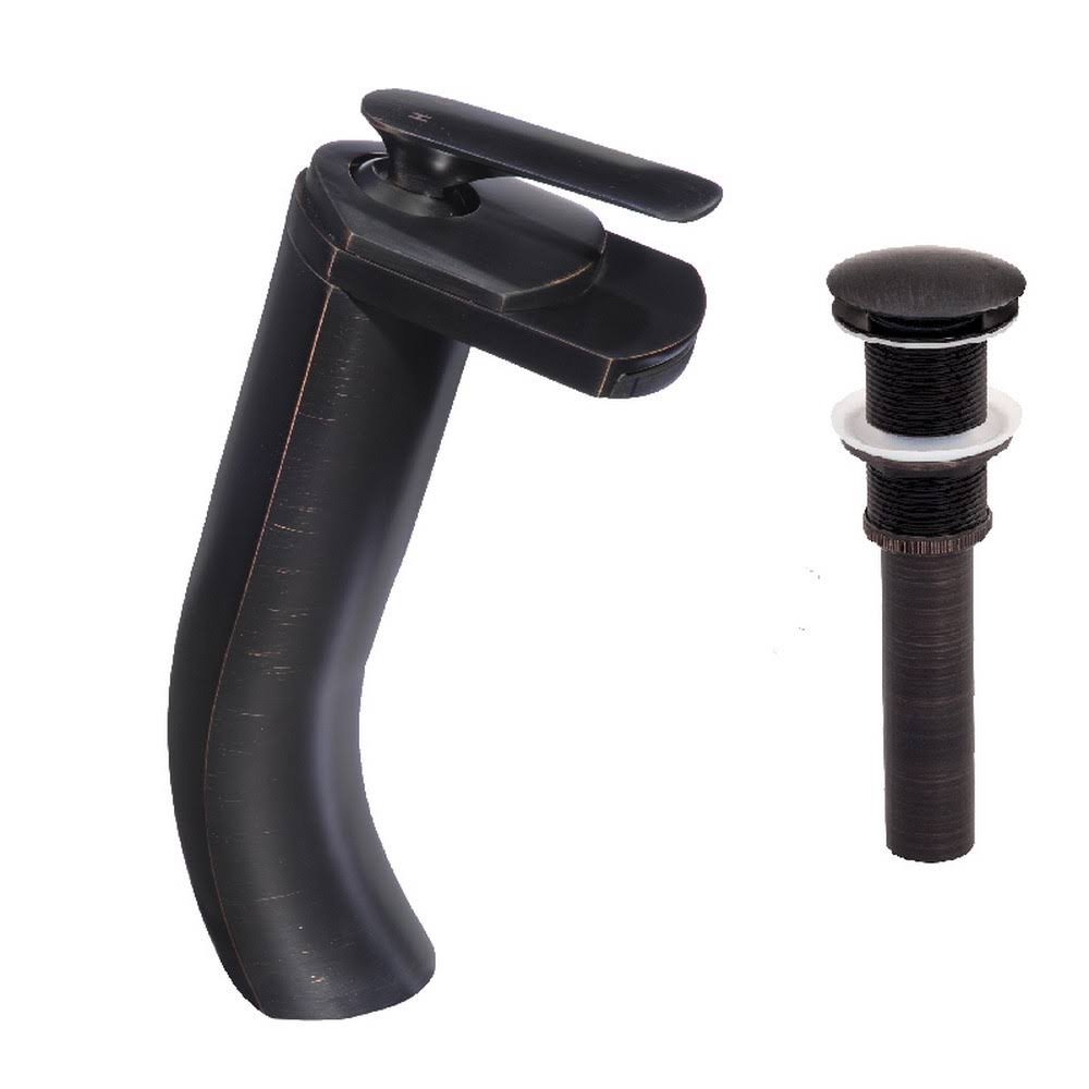 Oil Rubbed Bronze Waterfall Vessel Faucet Set M13117