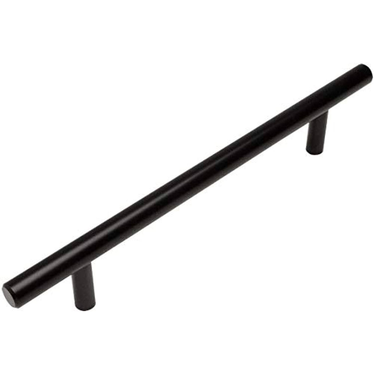 Flat Black Solid Steel 3/8 inch Slim Line Euro Style Cabinet Hardware Bar Pull 5 inch G438426
