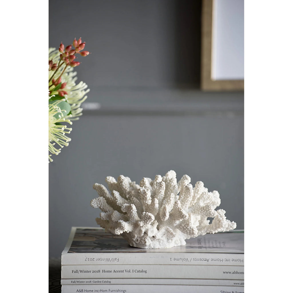 White Faux Coral Sculpture D433