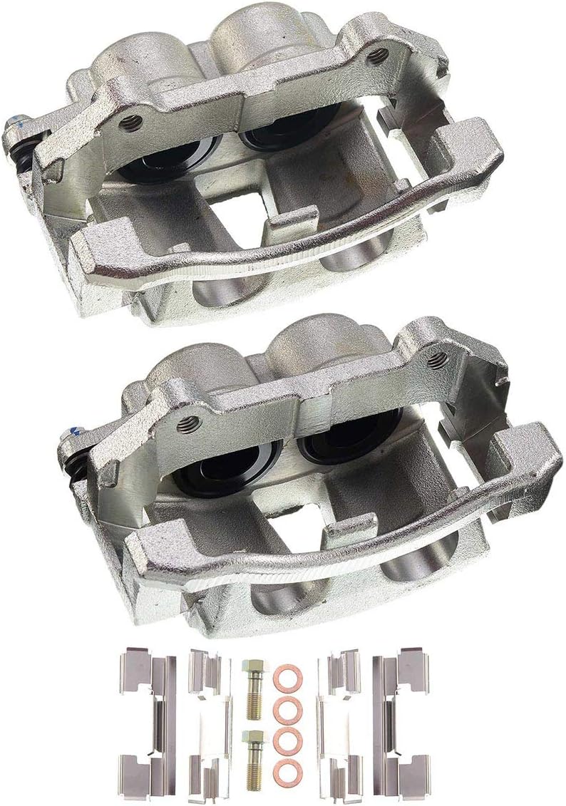 Disc Brake Caliper Assembly with Bracket Front Left Pack of 2 Y25204