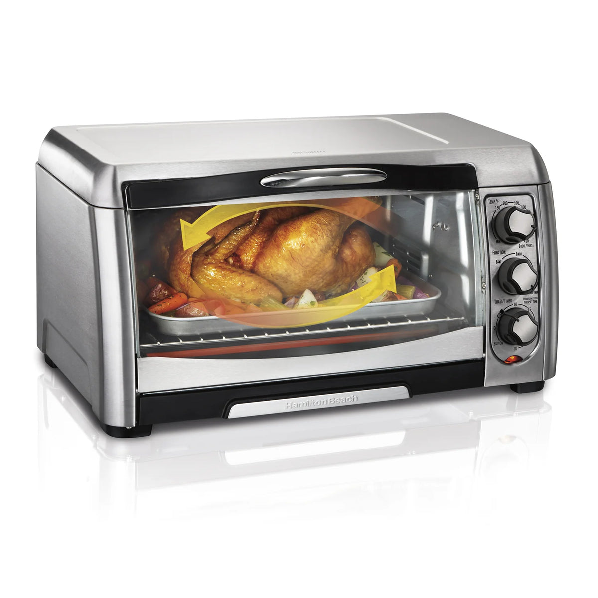 6-slice Convection Black Toaster Oven D6741