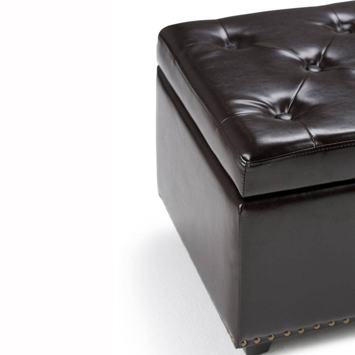 Stone Grey Rectangle Storage Ottoman Q832862