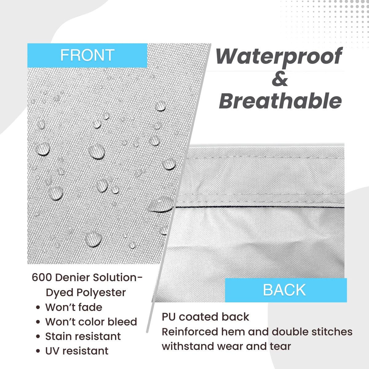 White 600D Waterproof Mainsail Boom Cover, Boom Length 11'-12' J207