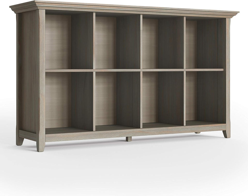 Hickory Brown 8 Cube Solid Wood Bookcase C7241