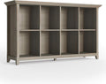 Hickory Brown 8 Cube Solid Wood Bookcase C7241