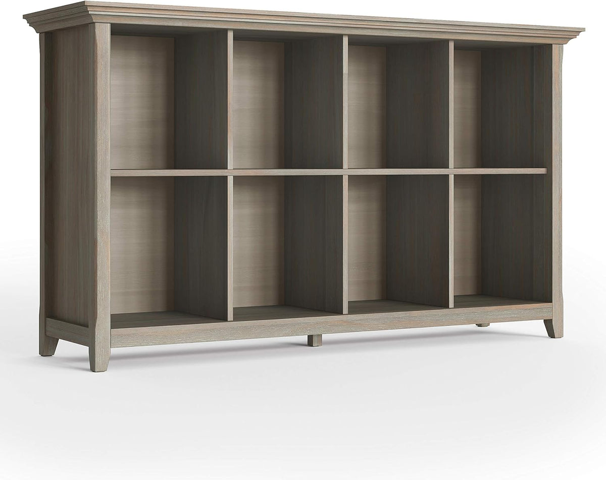 Hickory Brown 8 Cube Solid Wood Bookcase C7241
