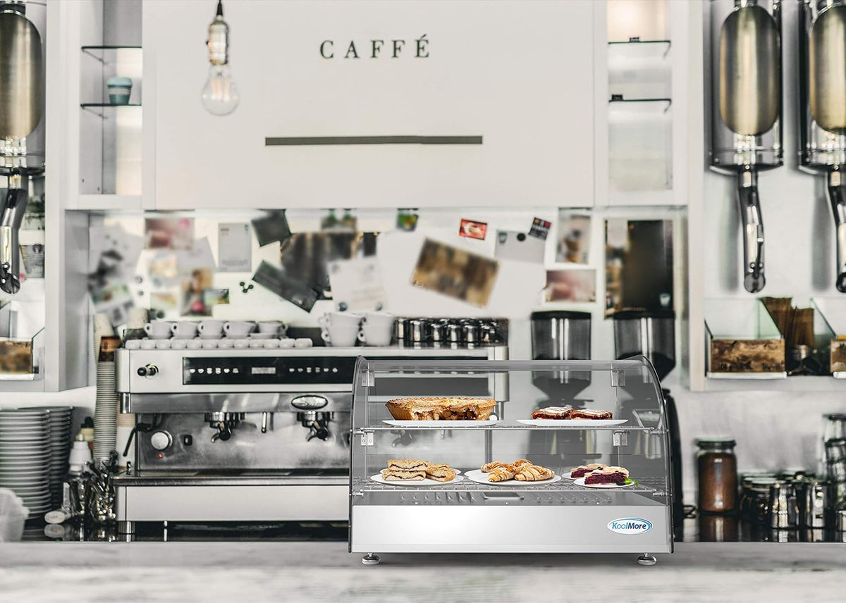 22" Commercial 2 Shelf Countertop Food Warmer Display Case, Silver U477980