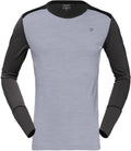 Men's Wool Round Neck Baselayer - Small - Mid Grey U3435