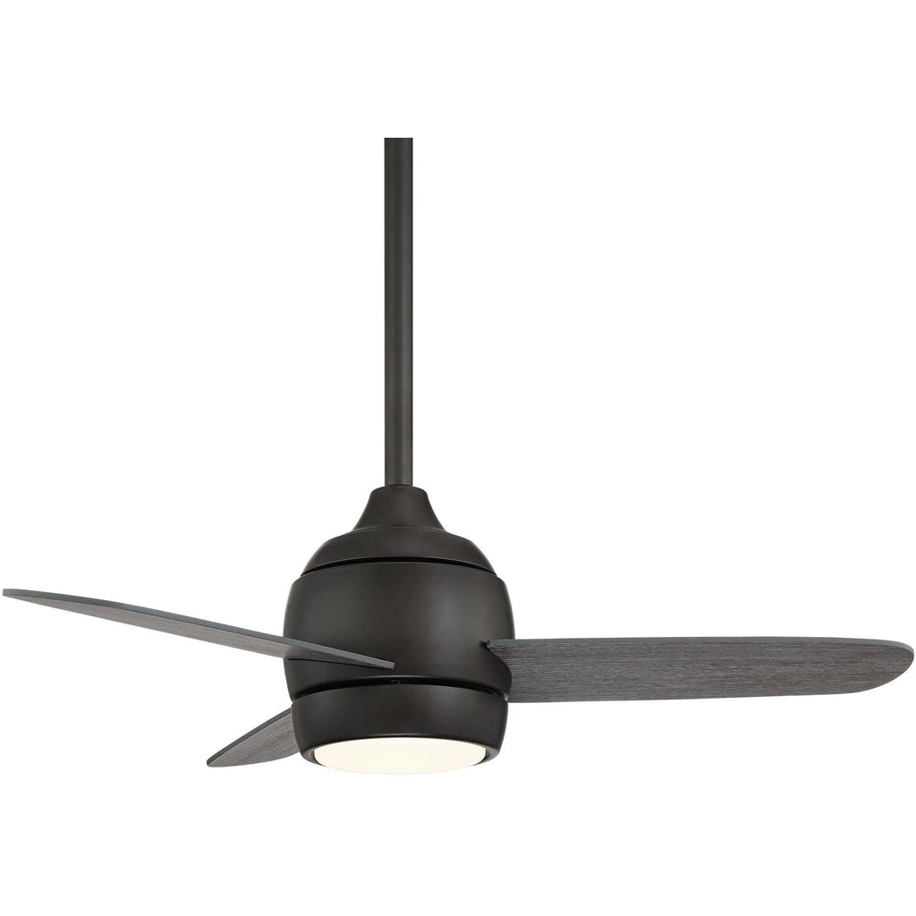 36x22 Outdoor Ceiling Fan with Light LED Dimmable Remote Oil Rubbed Bronze Gray Wood Damp Rated P272722