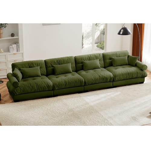 130" Modular Sectional Sofa with Movable Ottoman K266