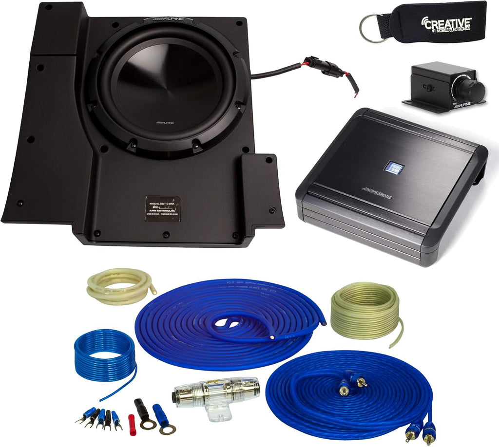 10-Inch Subwoofer with Amplifier, Wire Kit and Bass Knob B8300