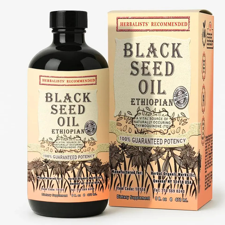 Cold Pressed Black Seed Oil 8 oz Glass Bottle O6389
