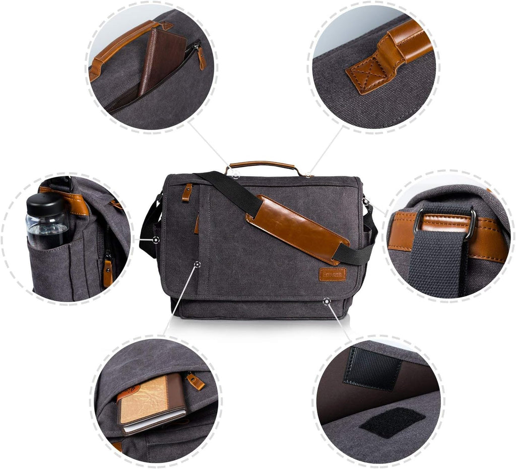 Water-resistance Canvas Laptop Messenger Bag M996