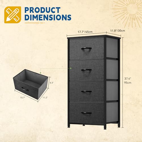 4 Drawer Fabric Dresser J633