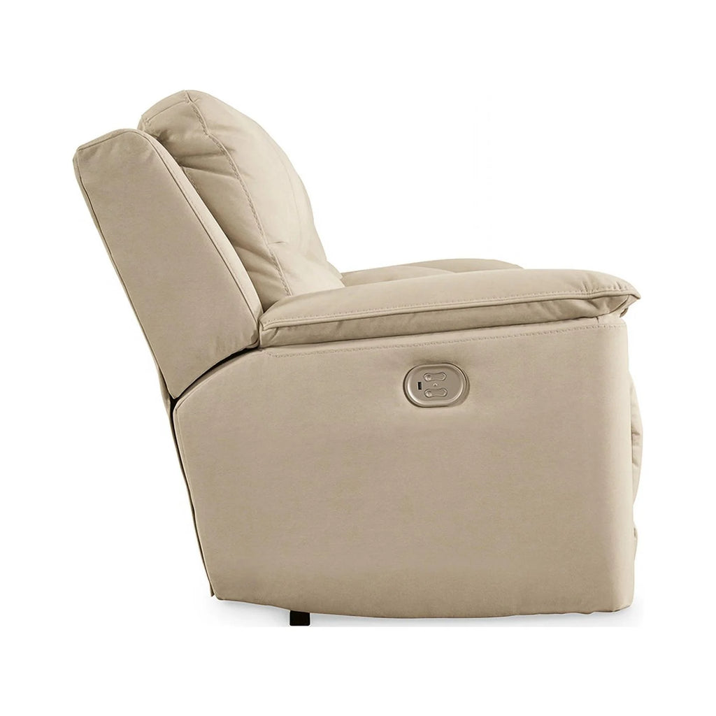 Latte Faux Leather Power Reclining Loveseat J806657
