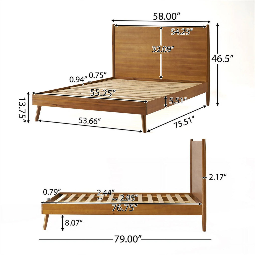 Full Acacia Wood Bed Q208905