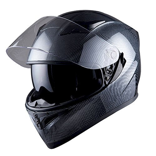 Full Face Dual Visor Motorcycle Helmet with Bluetooth Headset U44318