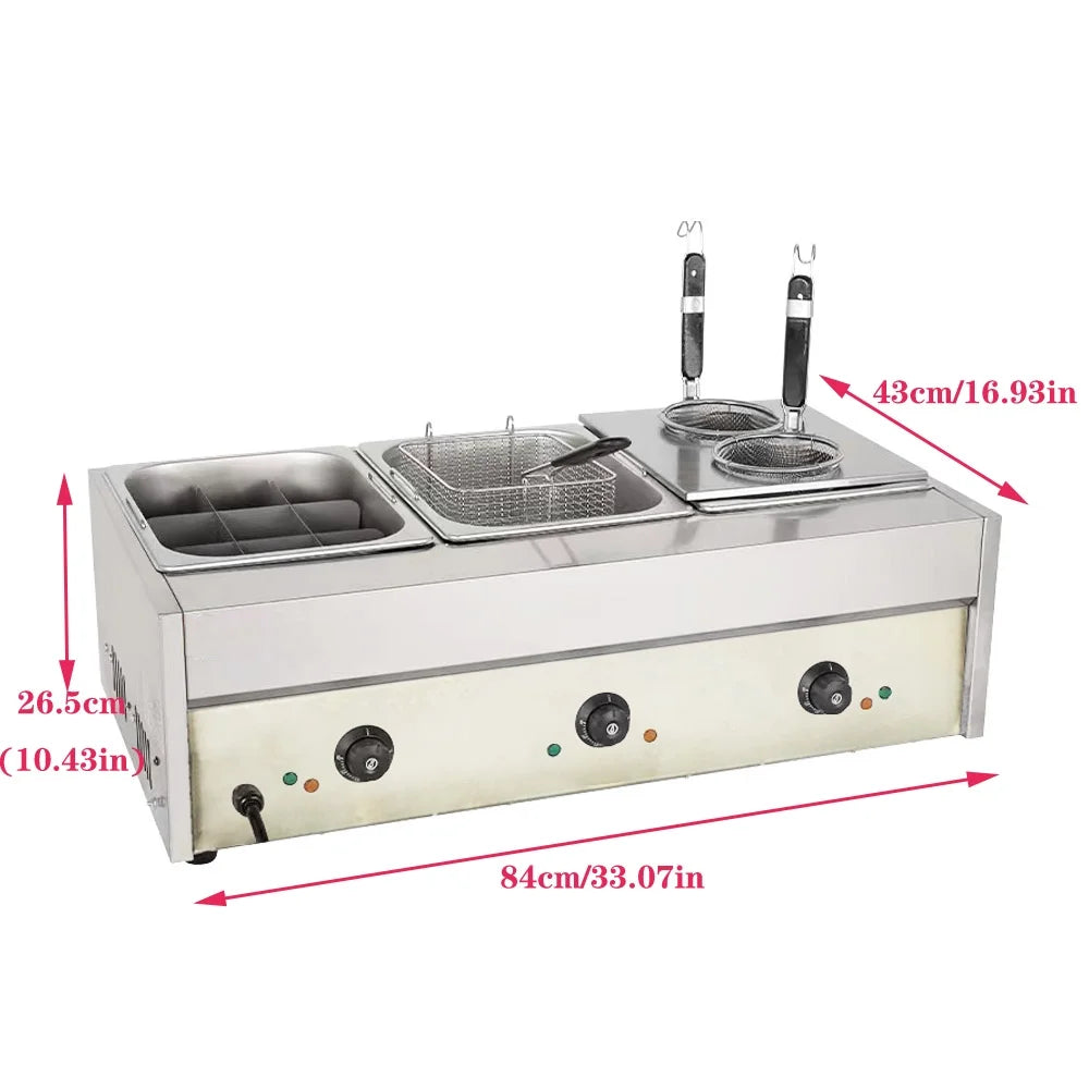 3 in 1 Fryer Noodle Cooker Deep Frying Stove 220V C483