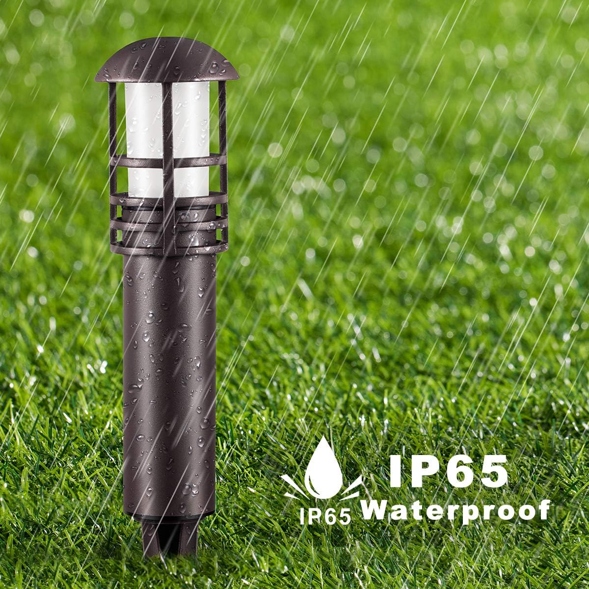 12V 3W 3000K Waterproof Aluminum Landscape Lights 4-Pack N540311