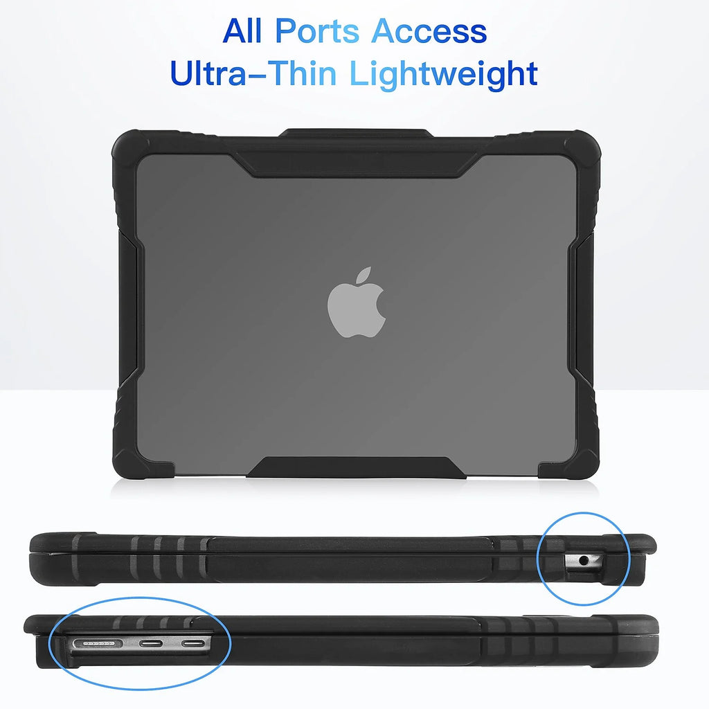 Black Rugged Laptop Sleeve with Keyboard Cover J637