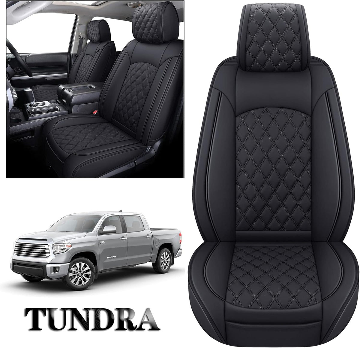 Waterproof Faux Leather Front Seat Covers for Truck G2712