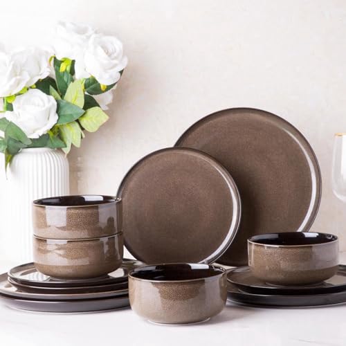 Green 18PCS Ceramic Dinnerware Set T83393