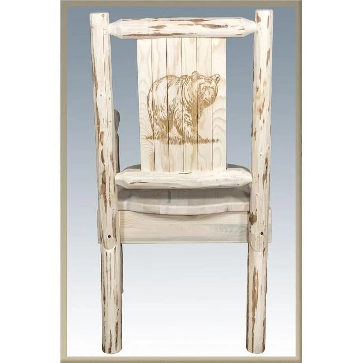 Captains Chair with Laser Engraved Bear Design F438