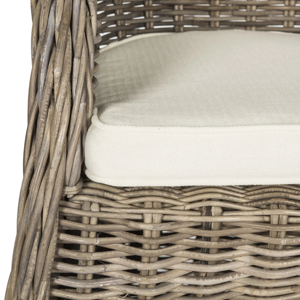 Grey Wicker Outdoor Club Chair X2794